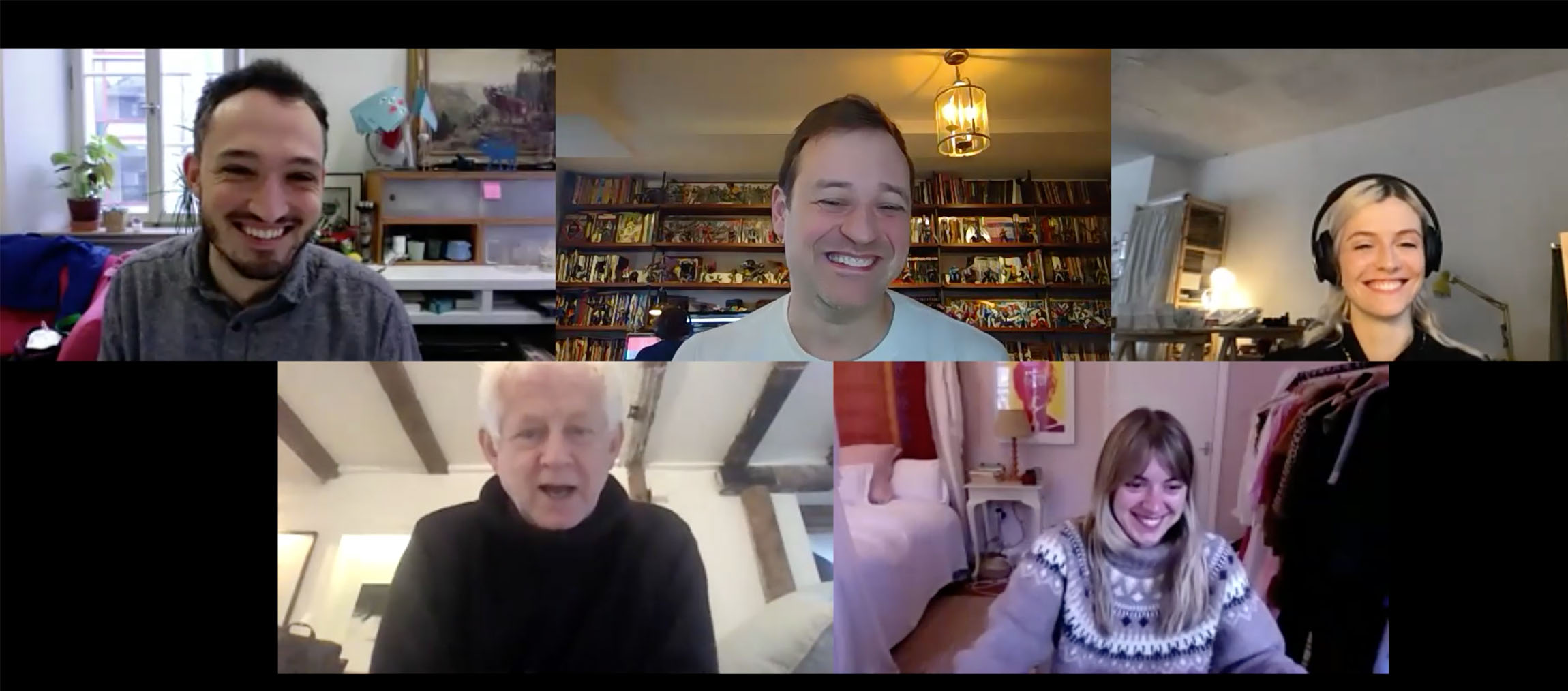 Zoom meeting with Richard Curtis, Paul Goodenough, War and Peas